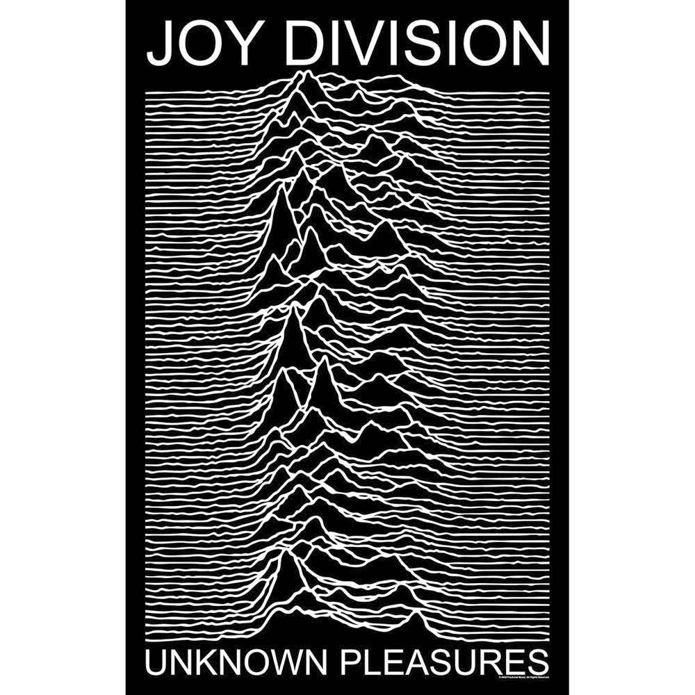 Joy Division - Unknown Pleasures Textile Poster - Noir